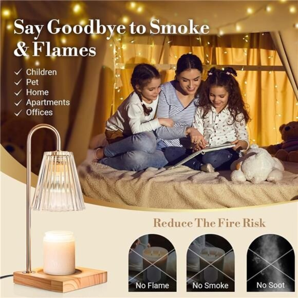 Candle Warmer Lamp with Timer Dimmer, Birthday Gifts for Mom Women Friend - Picture 3 of 7